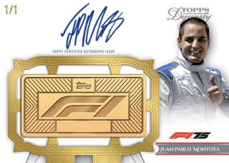 Carte Gold Legends Precious Relic de Juan Pablo Montoya, Topps Dynasty F1 2025