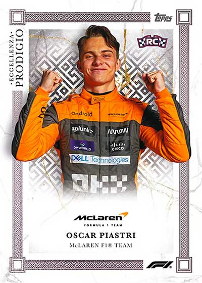 Carte Prodigio d’Oscar Piastri, Topps Eccellenza F1 2023