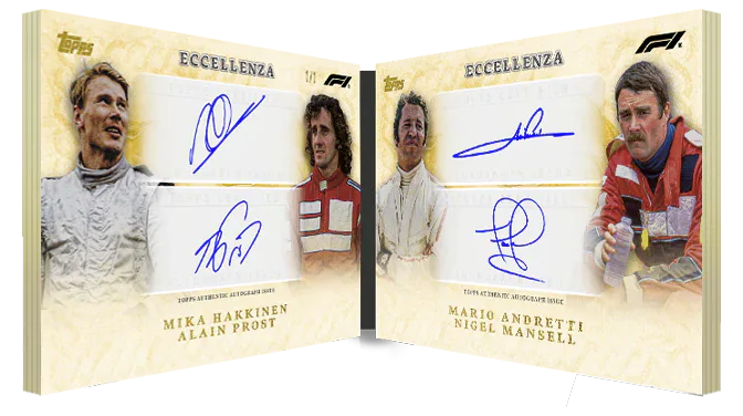 Carte Quad Autograph Book, Topps Eccellenza F1 2024
