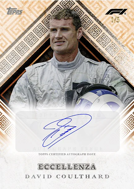 Carte autographe Veterano parallèle orange de David Coulthard, Topps Eccellenza F1 2024