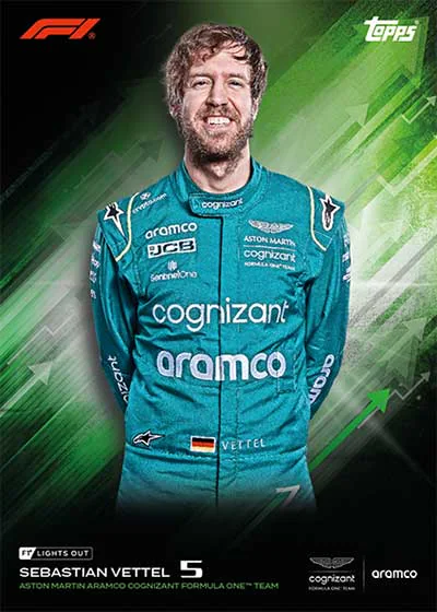 Carte Lights Out de Sebastian Vettel, Topps Lights Out F1 2022