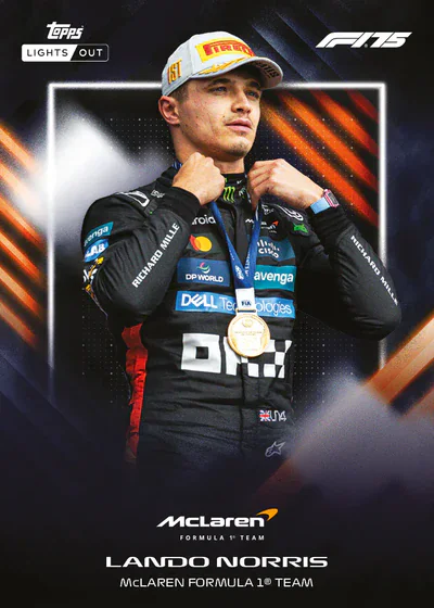 Carte Lights Out de Lando Norris, Topps Lights Out F1 2025